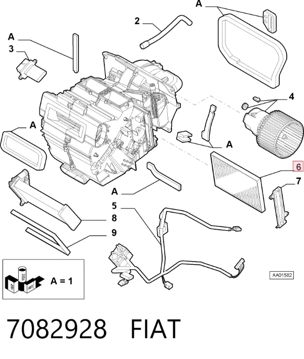 Filtr kabiny 7082928 Fiat/Alfa/Lancia