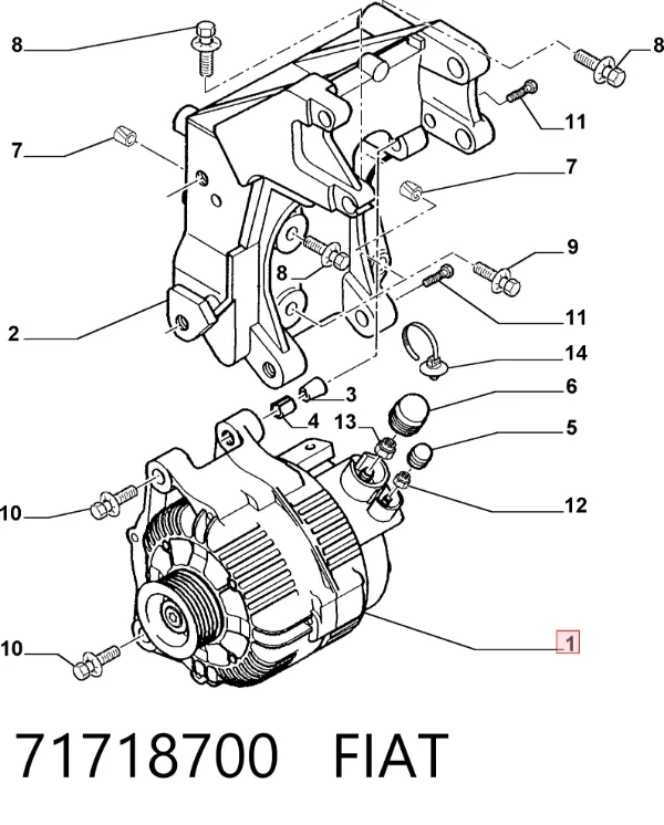 Alternator 71718700 Fiat/Alfa/Lancia