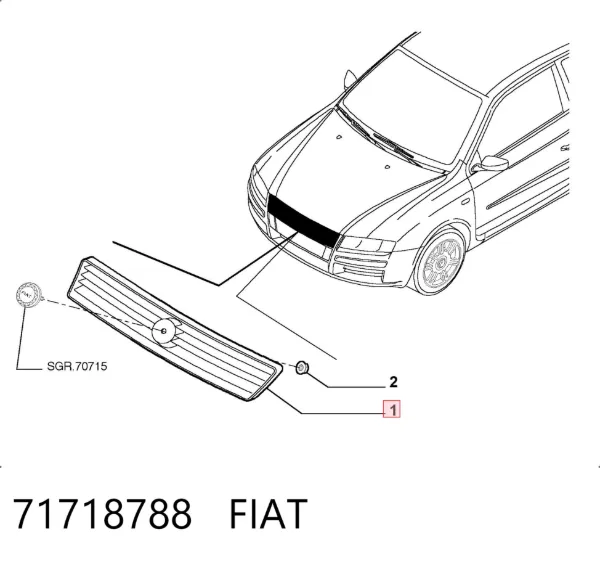 Atrapa chłodnicy Fiat Stilo 192