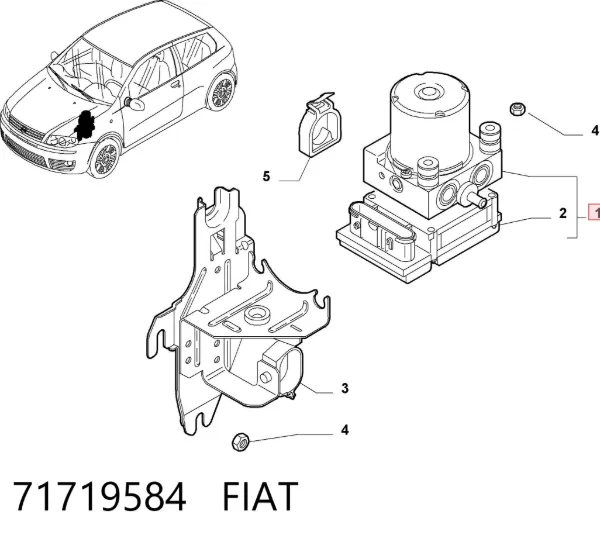 Sterownik ABS  hydrauliczny Fiat Punto II
