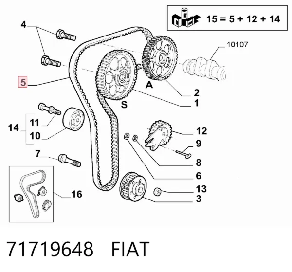 Pasek rozrządu 71719648 Fiat/Alfa/Lancia