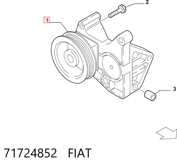 Pompa wspomagania hydraulicznego kierownicy 71724852 Fiat/Alfa/Lancia