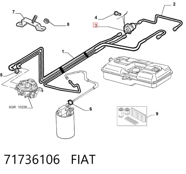 Filtr paliwa 71736106 Fiat/Alfa/Lancia