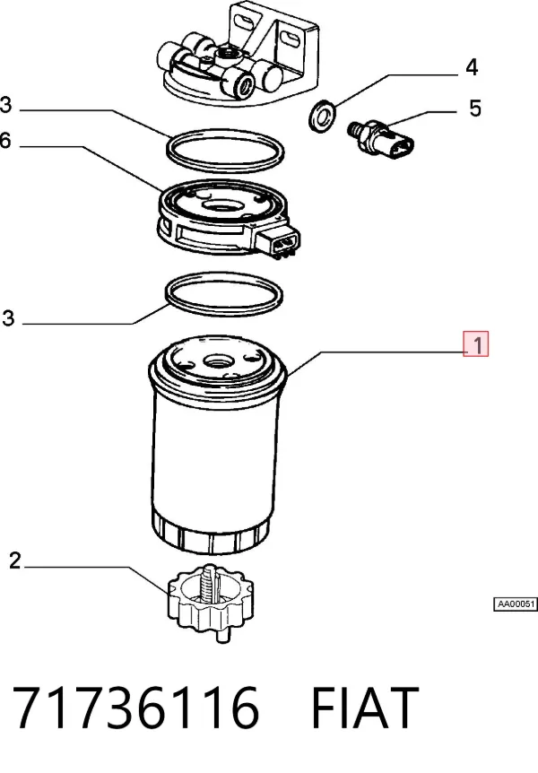 Filtr paliwa 71736116 Fiat/Alfa/Lancia