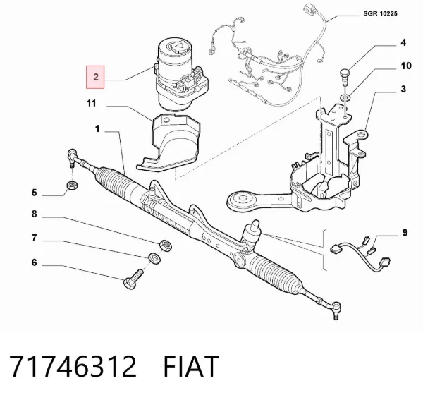 Pompa wspomagania hydraulicznego kierownicy Fiat Croma II