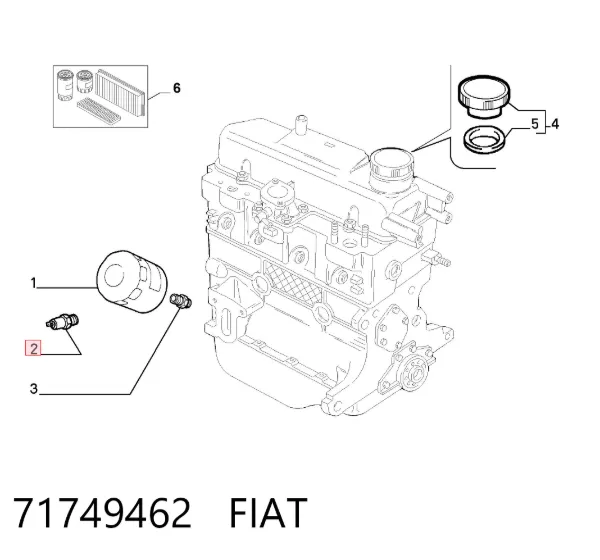 Czujnik ciśnienia oleju 71749462 Fiat/Alfa/Lancia