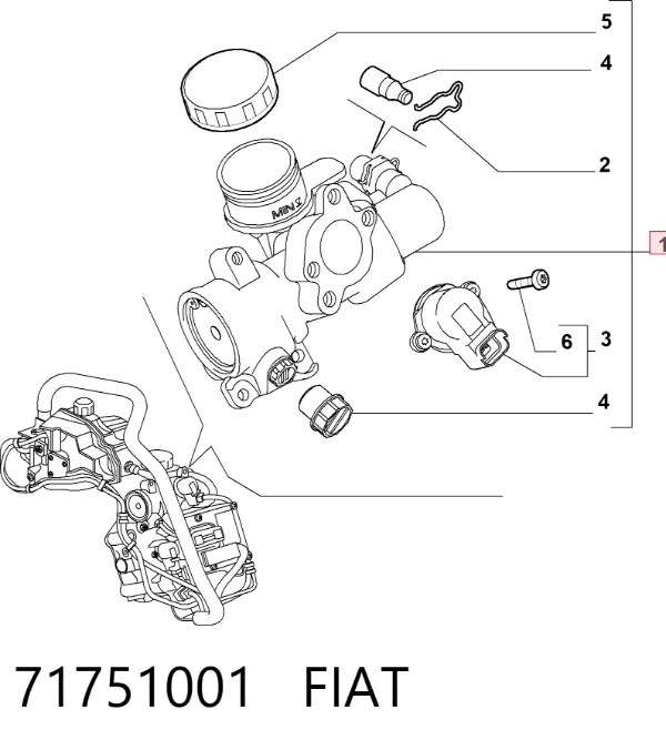 Aktuator zmiany biegów 71751001 Fiat/Alfa/Lancia