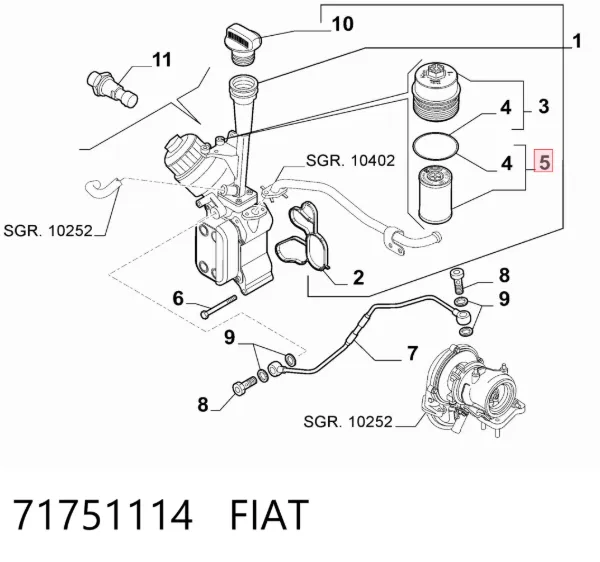 Filtr oleju 71751114 Fiat/Alfa/Lancia