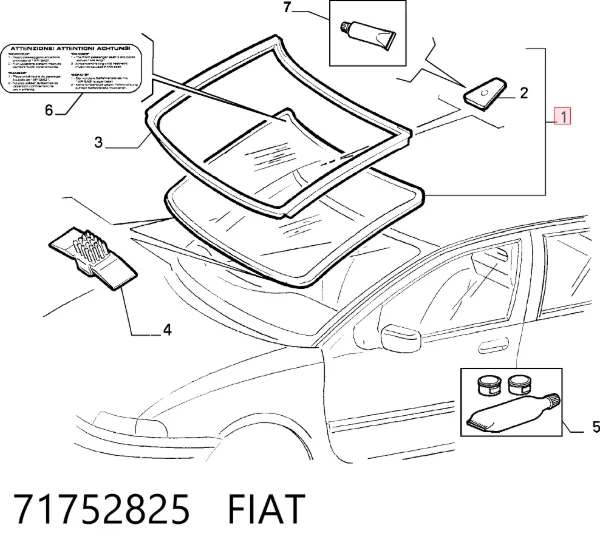 Szyba przednia Fiat Punto I