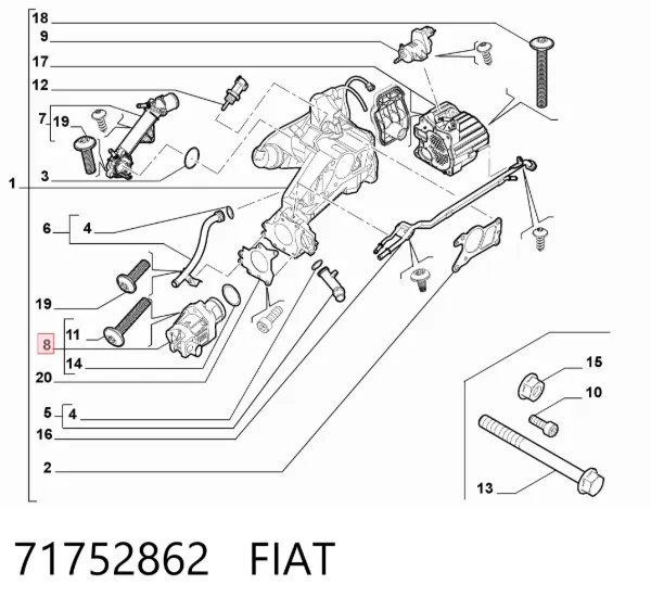Zawór recyrkulacji spalin EGR 71752862 Fiat/Alfa/Lancia