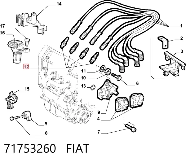 Świeca zapłonowa 71753260 Fiat/Alfa/Lancia