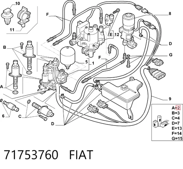 Solenoid automatycznej skrzyni biegów 71753760 Fiat/Alfa/Lancia
