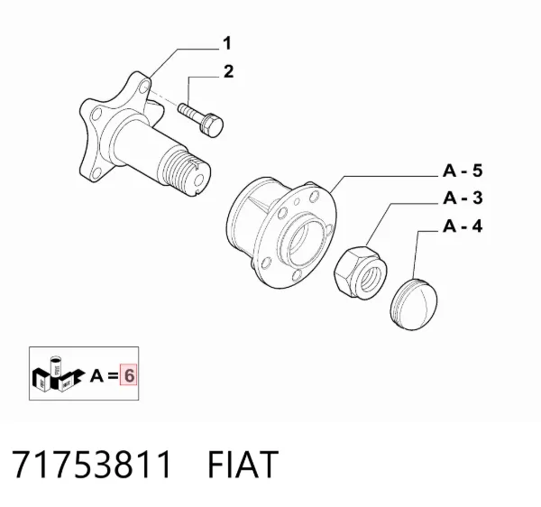 Piasta tylna 71753811 Fiat/Alfa/Lancia