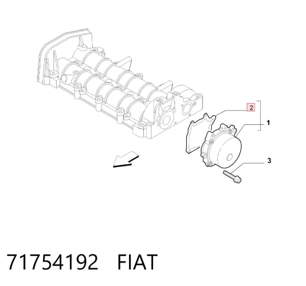 Uszczelka pompy próżniowej 71754192 Fiat/Alfa/Lancia