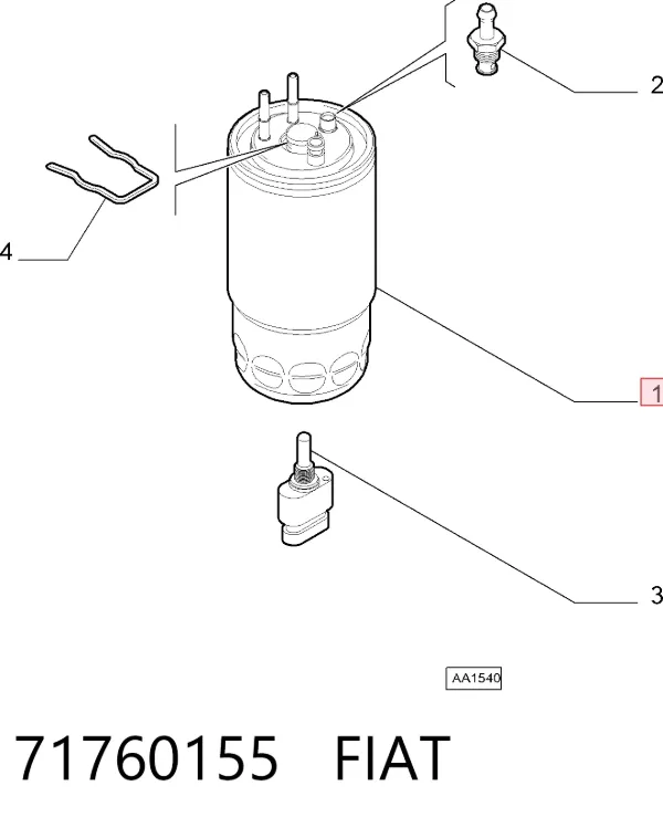 Filtr paliwa 71760155 Fiat/Alfa/Lancia