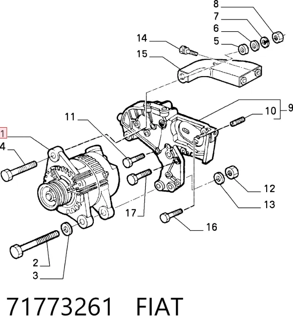 Alternator 71773261 Fiat/Alfa/Lancia
