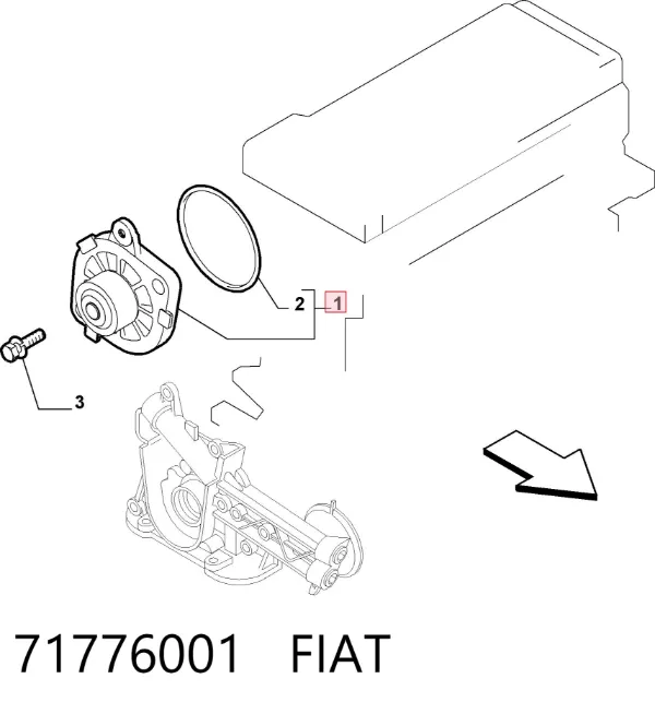 Pompa chłodząca wodna 71776001 Fiat/Alfa/Lancia