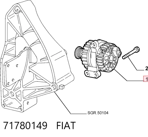 Alternator 71780149 Fiat/Alfa/Lancia