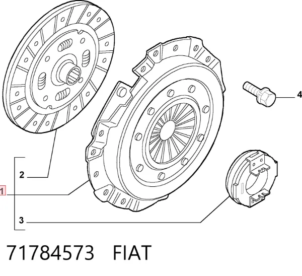Zestaw sprzęgła (3 części) 71784573 Fiat/Alfa/Lancia
