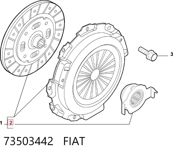 Łożysko wyciskowe sprzęgła 73503442 Fiat/Alfa/Lancia