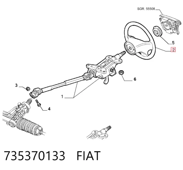 Kierownica Fiat Albea 172