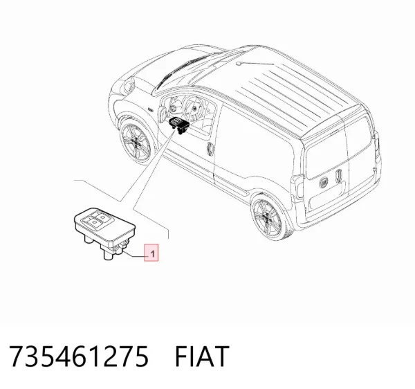 Panel przyciskowy sterowania podnośnikiem szyby przedni lewy 735461275 Fiat/Alfa/Lancia