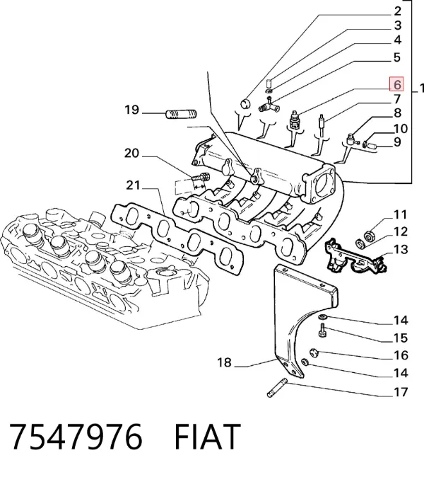 Czujnik temperatury powietrza wlotowego 7547976 Fiat/Alfa/Lancia