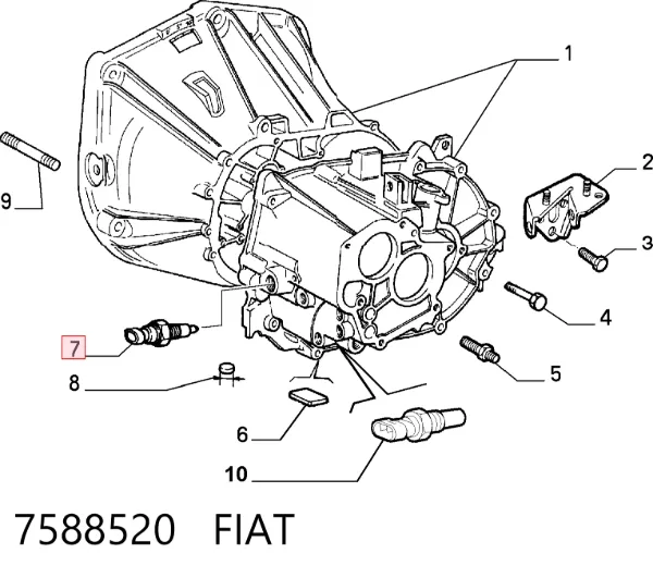 Czujnik włączania światła cofania 7588520 Fiat/Alfa/Lancia