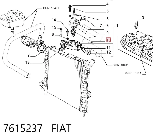 Termostat 7615237 Fiat/Alfa/Lancia