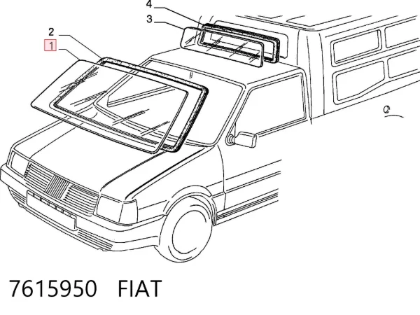 Szyba przednia 7615950 Fiat/Alfa/Lancia