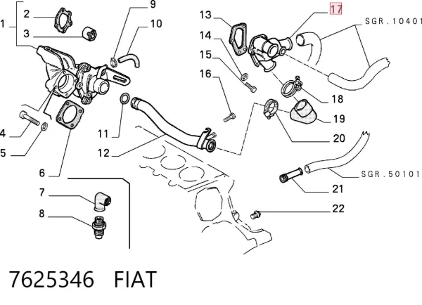 Termostat 7625346 Fiat/Alfa/Lancia
