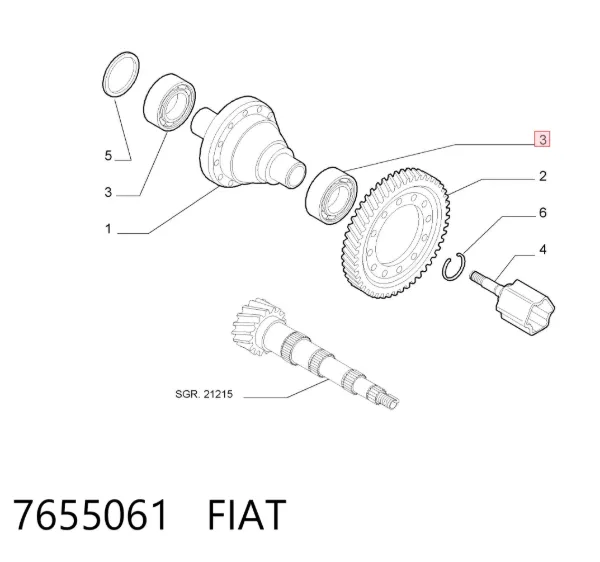 Łożysko skrzyni biegów 7655061 Fiat/Alfa/Lancia