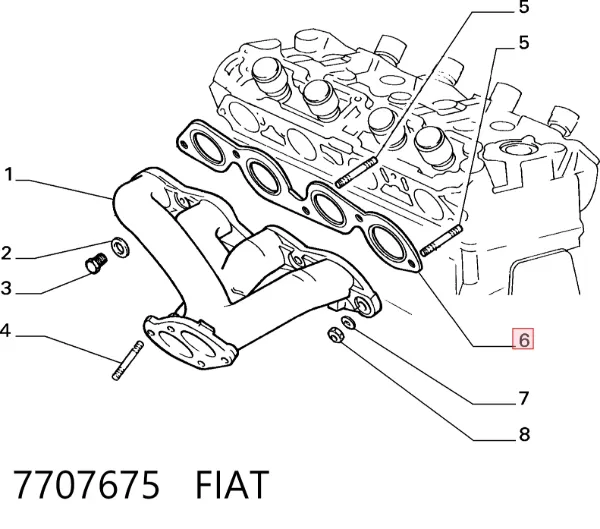 Uszczelka kolektora wydechowego Fiat Tempra 159