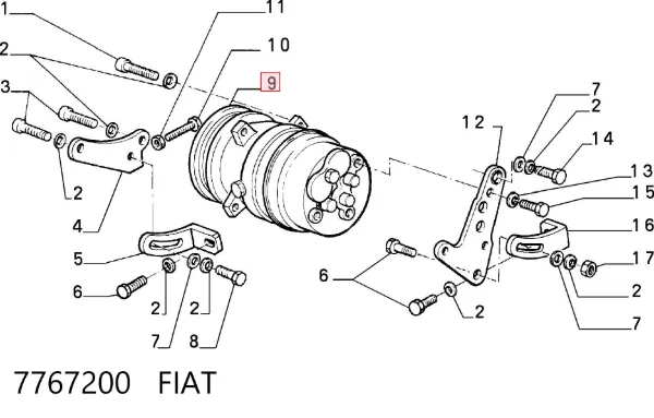 Sprężarka klimatyzacji 7767200 Fiat/Alfa/Lancia