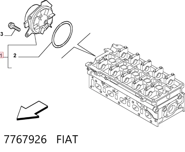 Pompa chłodząca wodna 7767926 Fiat/Alfa/Lancia