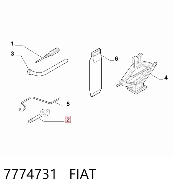 Hak holowniczy 7774731 Fiat/Alfa/Lancia