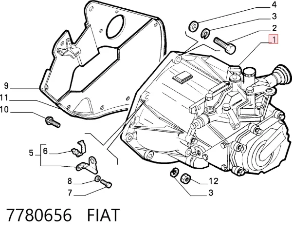 Mechaniczna skrzynia biegów w komplecie Fiat Punto I