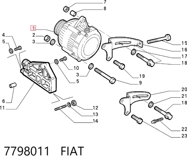Alternator 7798011 Fiat/Alfa/Lancia