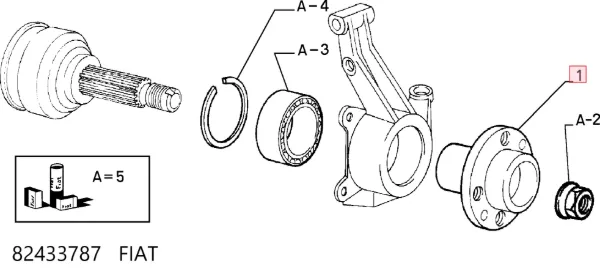 Piasta przednia 82433787 Fiat/Alfa/Lancia