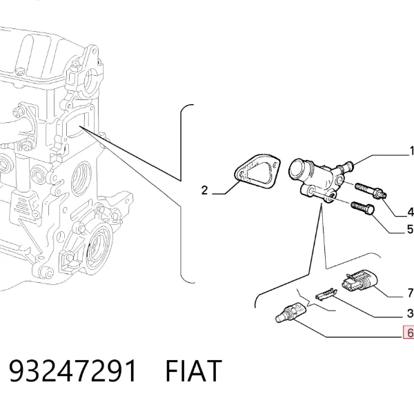 Czujnik temperatury płynu chłodzącego 93247291 Fiat/Alfa/Lancia