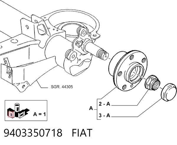 Piasta tylna 9403350718 Fiat/Alfa/Lancia