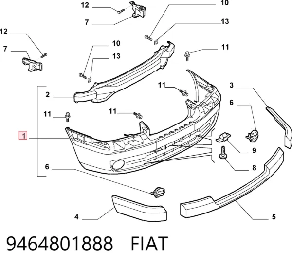 Zderzak przedni Fiat Scudo COMBINATO