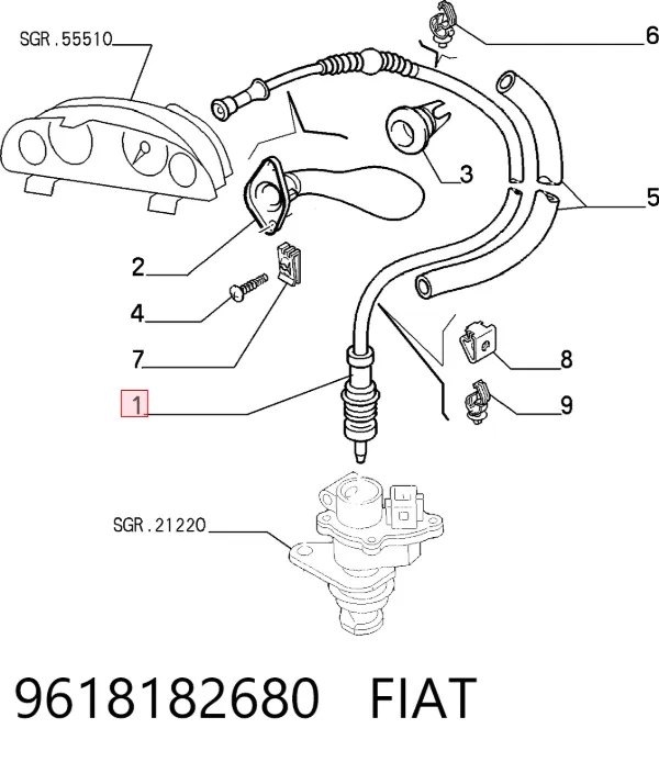 Linka prędkościomierza 9618182680 Fiat/Alfa/Lancia