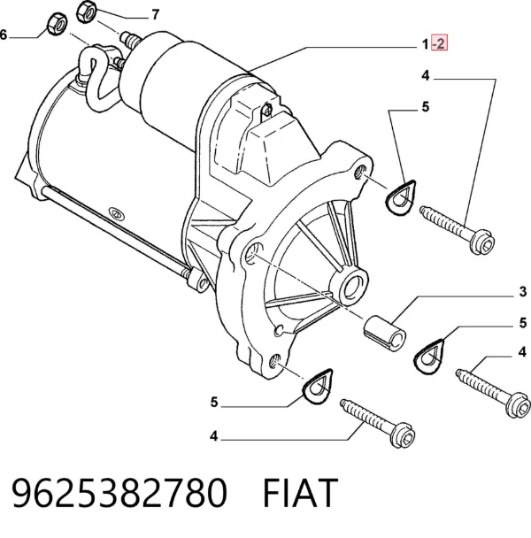 Rozrusznik 9625382780 Fiat/Alfa/Lancia