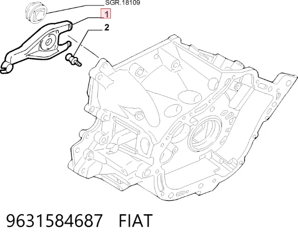 Widełki sprzęgła 9631584687 Fiat/Alfa/Lancia