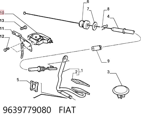 Czujnik położenia pedału przyspieszenia (gazu) 9639779080 Fiat/Alfa/Lancia