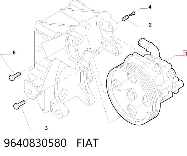 Pompa wspomagania hydraulicznego kierownicy 9640830580 Fiat/Alfa/Lancia