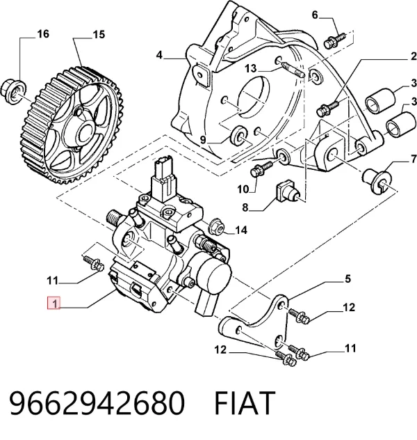 Pompa wtryskowa wysokiego ciśnienia 9662942680 Fiat/Alfa/Lancia