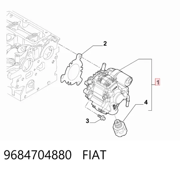 Pompa wtryskowa wysokiego ciśnienia 9684704880 Fiat/Alfa/Lancia