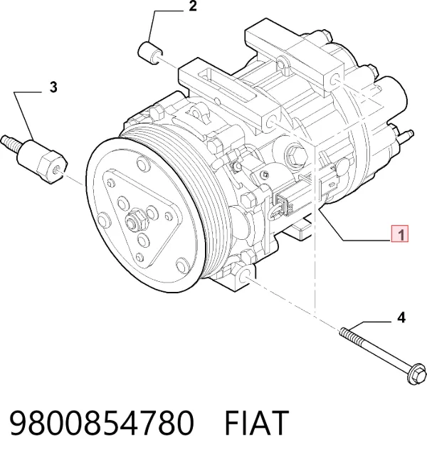 Sprężarka klimatyzacji 9800854780 Fiat/Alfa/Lancia